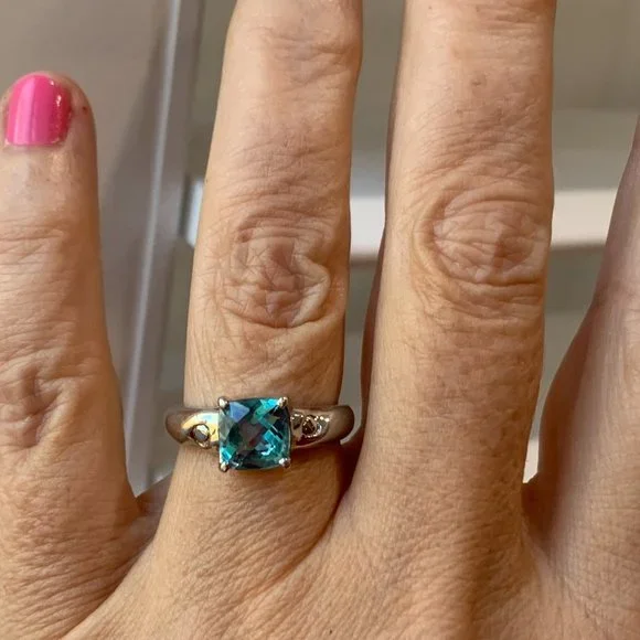 Vintage Solid Sterling Cocktail Ring (Size 5.75) - Picture 9 of 16